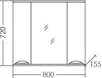 Зеркало СаНта Родос 80 свет