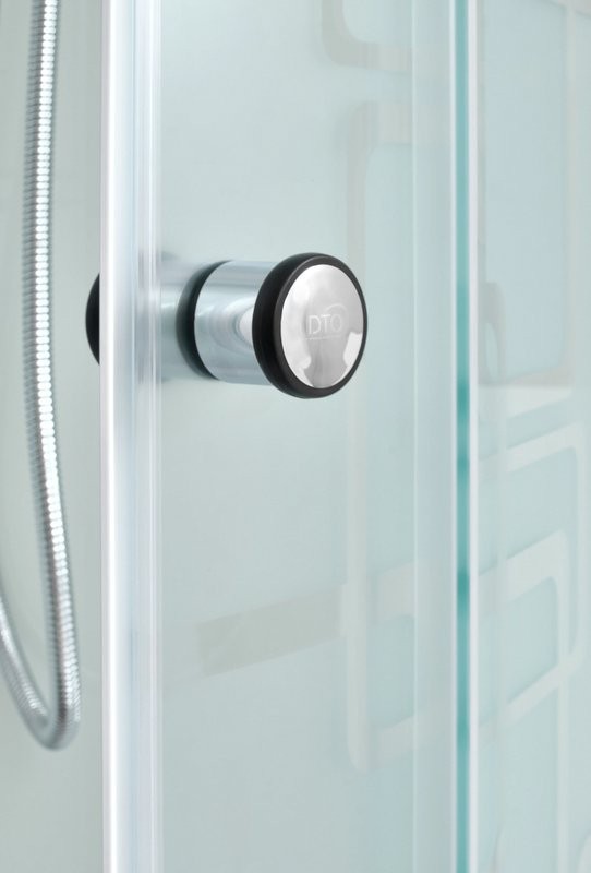 Душевая кабина DTO D EM2780NLED профиль хром, стекло матовое с узором