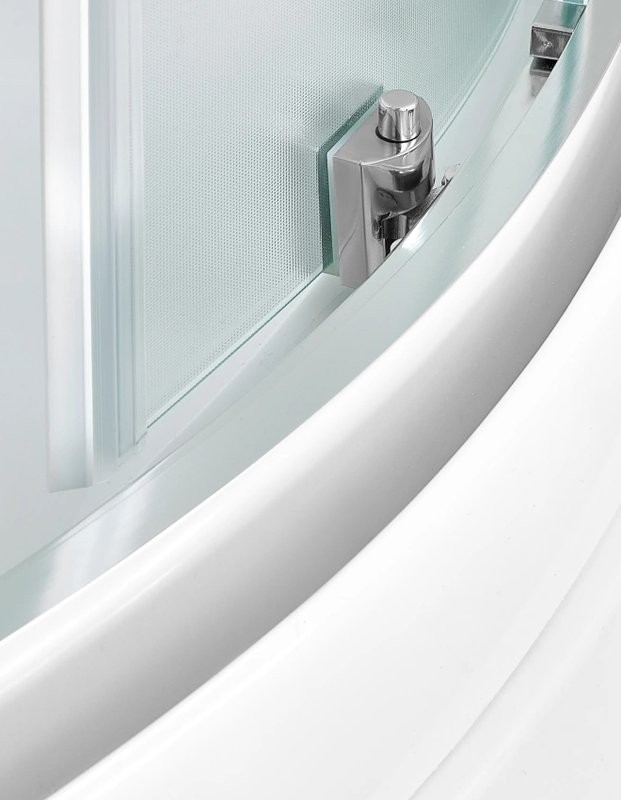 Душевая кабина DTO D EM2780NLED профиль хром, стекло матовое с узором