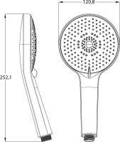 Душевая лейка Lemark LM8125C хром
