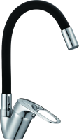 Смеситель для кухни D-lin D150628-1C с гибким изливом, черный