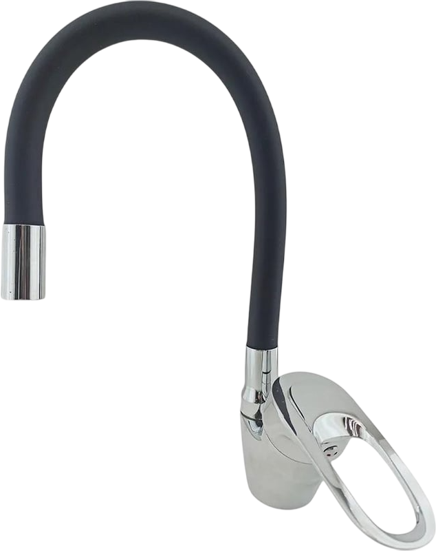 Смеситель для кухни D-lin D150628-1C с гибким изливом, черный