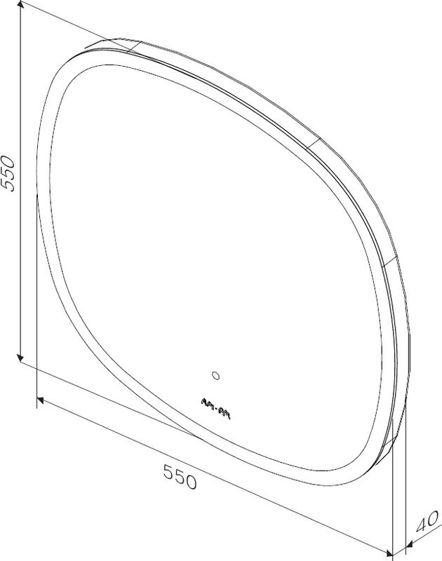 Зеркало AM.PM Func 55 квадратное