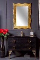 Зеркало Armadi Art NeoArt Soho золото, с подсветкой (уценка: выставочный образец)