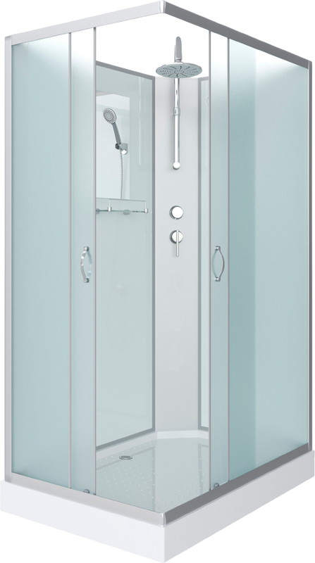 Душевая кабина Niagara Classic NG-43085-14QBKT 100х80 см, без крыши, с тропическим душем