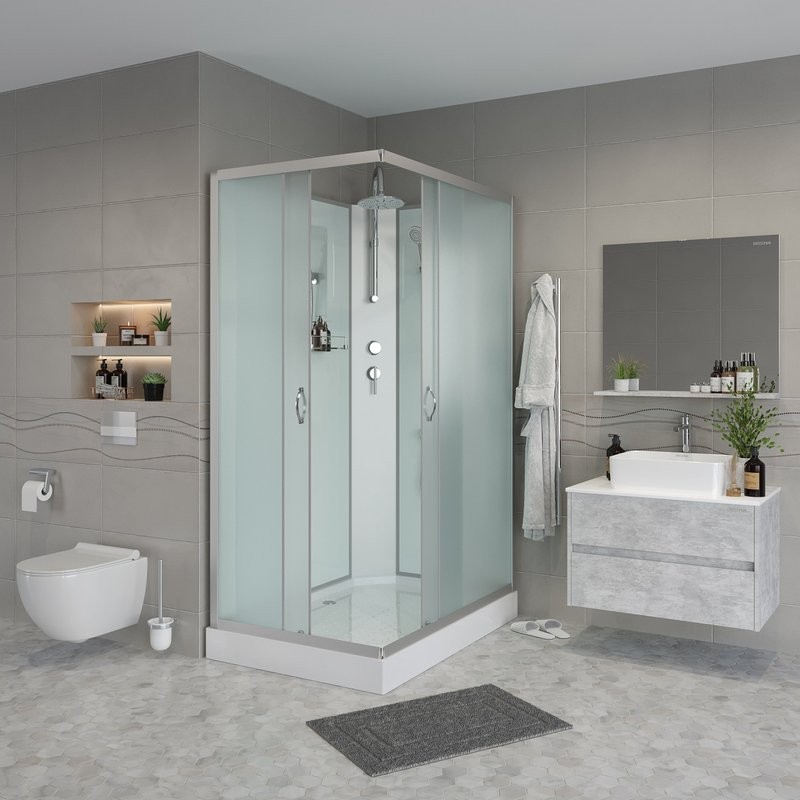 Душевая кабина Niagara Classic NG-43085-14QBKT 100х80 см, без крыши, с тропическим душем