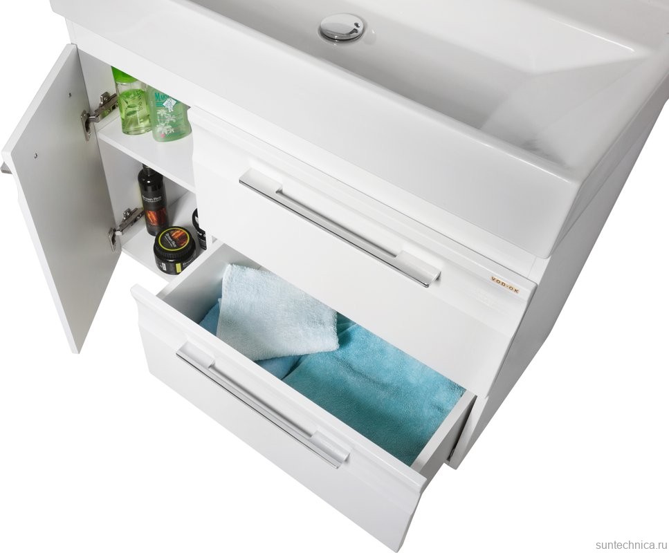 Мебель для ванной комнаты Vod-Ok Мальта 90 с ящиками, белая