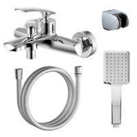 Смеситель для ванны и душа Azario REULEAUX с ручным душем, хром (AZ-VWF238296C)