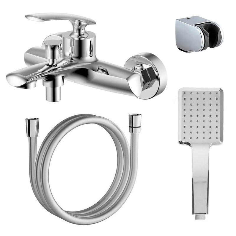 Смеситель для ванны и душа Azario REULEAUX с ручным душем, хром (AZ-VWF238296C)