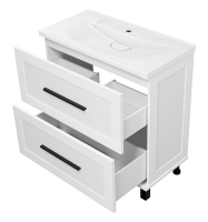 Тумба под раковину без столешницы Misty Модерн 80 напольная, матовая белая