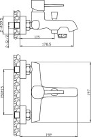 Душевой комплект Смеситель Orange Karl M05-100b + Гарнитур Style LM53b