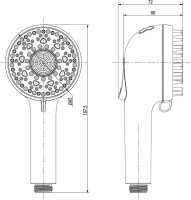 Душевая лейка Lemark LM8151PS для животных, белая