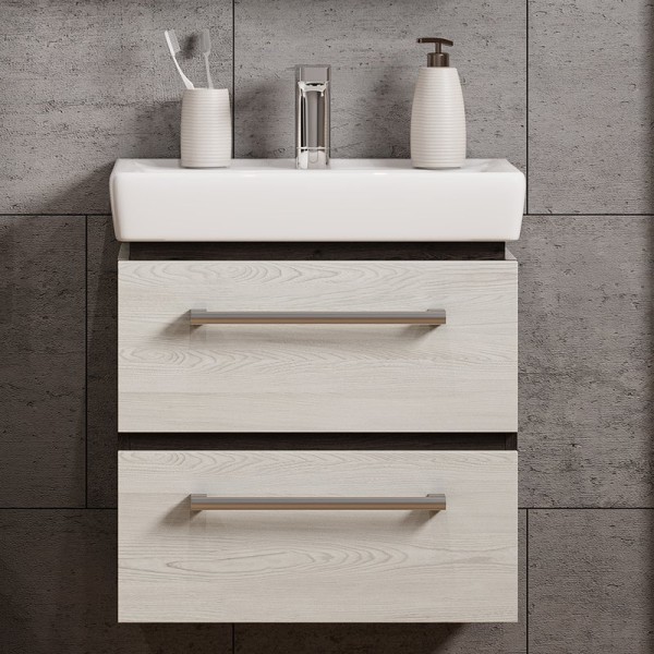 Тумба с раковиной AQUATON Ронда Pro 55 мини дуб соммерсет