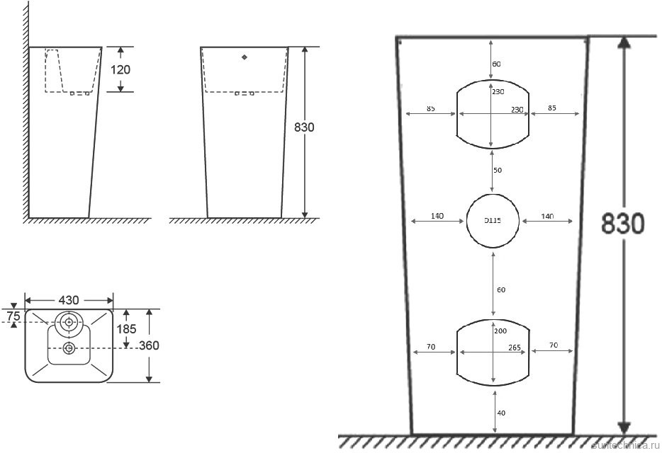 Раковина Ceruttispa Dorris CT7830