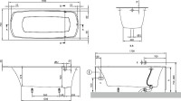 Акриловая ванна Villeroy & Boch My Art UBQ170MYA2V-01 170x75 см, встраиваемая, цвет альпийский белый, на ножках