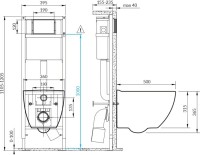 Комплект Cersanit Brasko Smart 64916