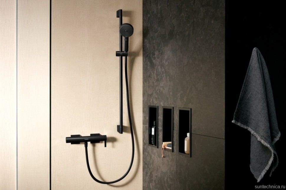 Смеситель для душа Hansgrohe Tecturis E 73620670 черный матовый
