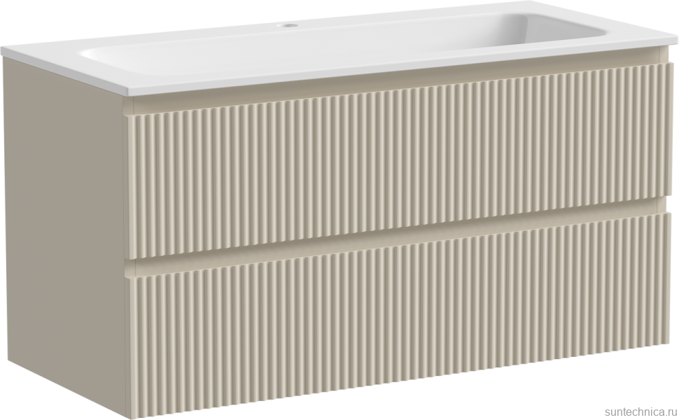 Мебель для ванной комнаты Sancos Snob R 100 см, beige soft