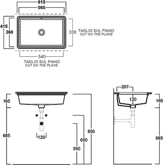 Раковина Simas Agile S 60 nero