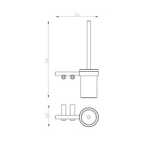 Ершик для унитаза Abber Osten 316 AA1832BGG брашированная оружейная сталь
