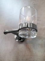 Стакан для ванной AltroBagno Corposo 080204 Cr настенный, хром, стеклянный Стакан для ванной AltroBagno Corposo 080204 Cr настенный, хром, стеклянный