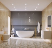 Ванна из искусственного камня Cezares Stream Solid Surface 170x80 см, отдельностоящая, матовая белая, овальная, с донным клапаном