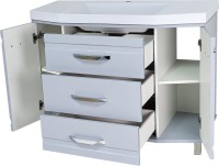 Тумба с раковиной Misty Терра 110 серая