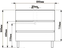 Мебель для ванной комнаты Sanvit Авеню 3 90, белая