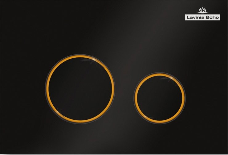 Комплект Унитаз подвесной безободковый One Rimless 3302103R + Быстросъемное сиденье микролифт 33290200 + Система инсталляции для унитазов Relfix 38010010 + Кнопка смыва Relfix 38050803 матовая черная, золотой глянец