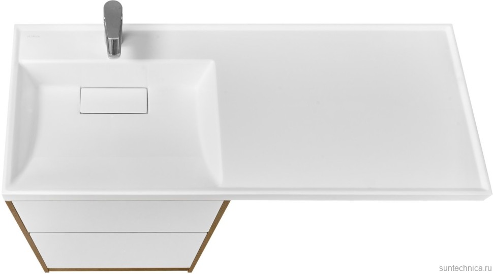 Тумба под раковину без столешницы AQUATON Лондри 60 дуб рустикальный, фасад белый