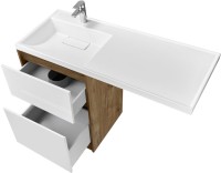Тумба под раковину без столешницы AQUATON Лондри 60 дуб рустикальный, фасад белый