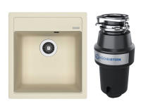 Комплект Мойка Florentina Липси 460 шампань + Измельчитель KUCHENSTERN Muhle