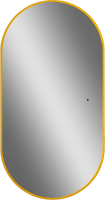 Зеркало Art&Max Torino AM-Tor-550-1050-DS-Gold 55х105, золотое, с LED-подсветкой, 6000k