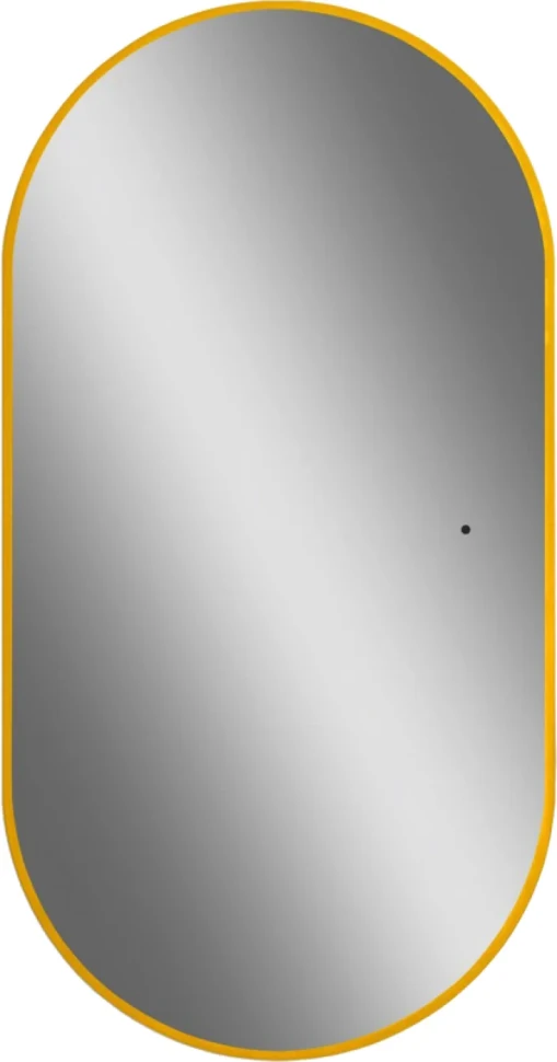 Зеркало Art&Max Torino AM-Tor-550-1050-DS-Gold 55х105, золотое, с LED-подсветкой, 6000k