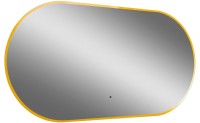 Зеркало Art&Max Torino AM-Tor-550-1050-DS-Gold 55х105, золотое, с LED-подсветкой, 6000k