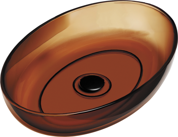 Накладная раковина Abber Kristall AT2801Opal коричневая