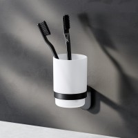 Стакан для ванной AM.PM X-Joy A8434322 настенный, черный, стеклянный Стакан для ванной AM.PM X-Joy A8434322 настенный, черный, стеклянный
