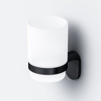 Стакан для ванной AM.PM X-Joy A8434322 настенный, черный, стеклянный Стакан для ванной AM.PM X-Joy A8434322 настенный, черный, стеклянный