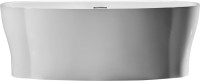 Акриловая ванна BelBagno BB403-1700-850 без опоры 170x85 см, отдельностоящая, белая, овальная, со сливом-переливом