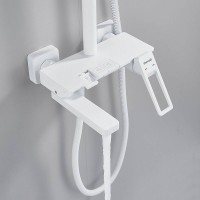 Душевая стойка Shevanik S6826C белая