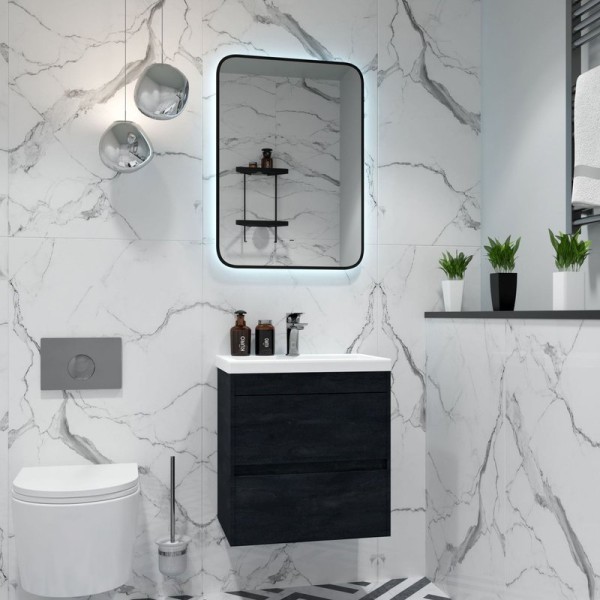 Мебель для ванной комнаты Art&Max Family-M 40 подвесная, hard coal