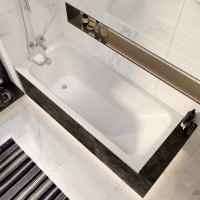 Акриловая ванна VitrA Optimum Neo Optimum Neo 170x75 см, пристенная, белая, на ножках