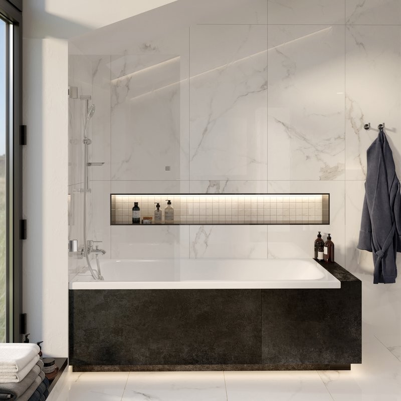 Акриловая ванна VitrA Optimum Neo Optimum Neo 170x75 см, пристенная, белая, на ножках