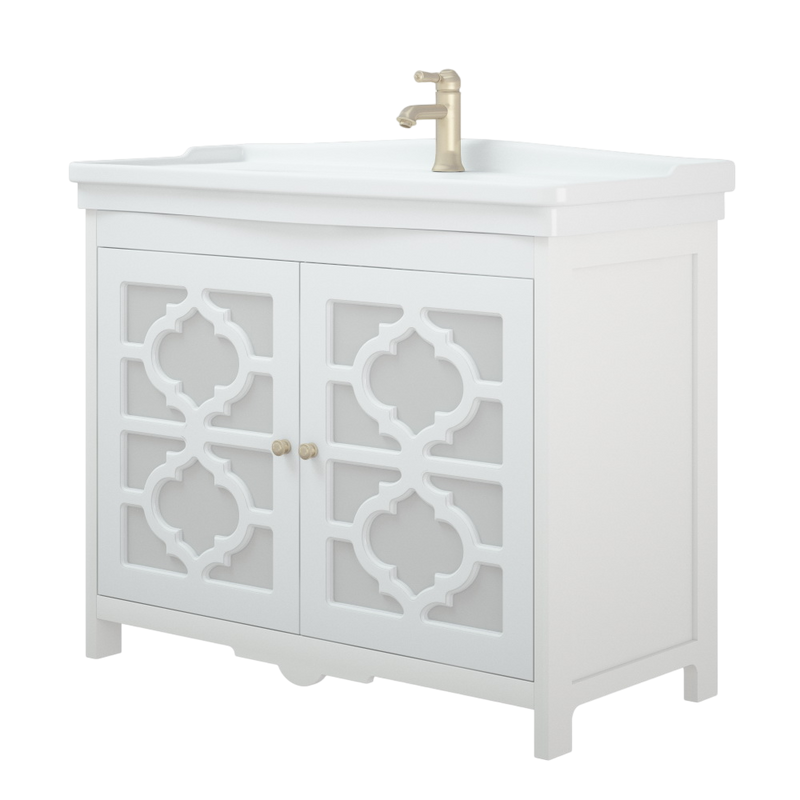 Тумба с раковиной Corozo Манойр 85 напольная, белая