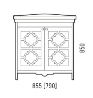 Тумба с раковиной Corozo Манойр 85 напольная, белая