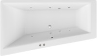 Акриловая ванна Excellent Sfera WAEX.SFL17.SOFT L 170x100 см, угловая, левая, встраиваемая, с гидромассажем, белая, асимметричная, с каркасом, со сливом-переливом