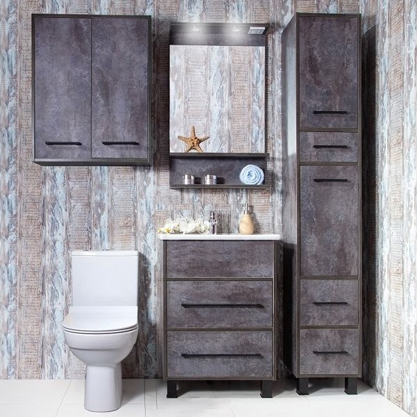 Мебель для ванной комнаты Бриклаер Чили 60 цемент