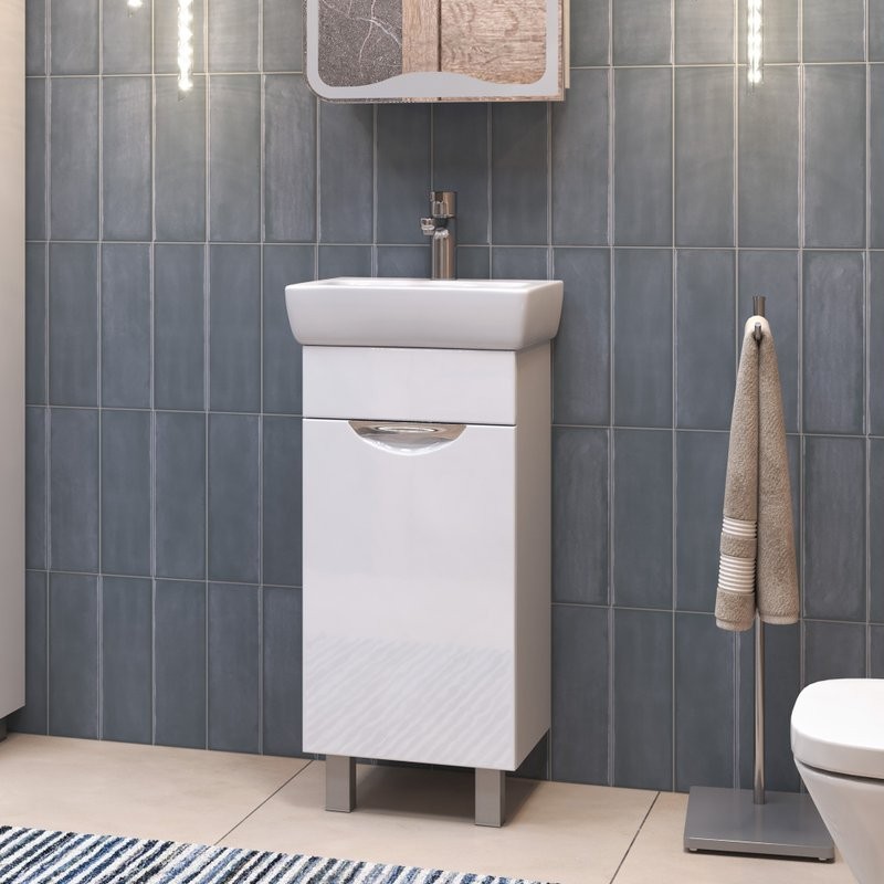 Мебель для ванной комнаты Vigo Callao 40 белая, раковина Нео