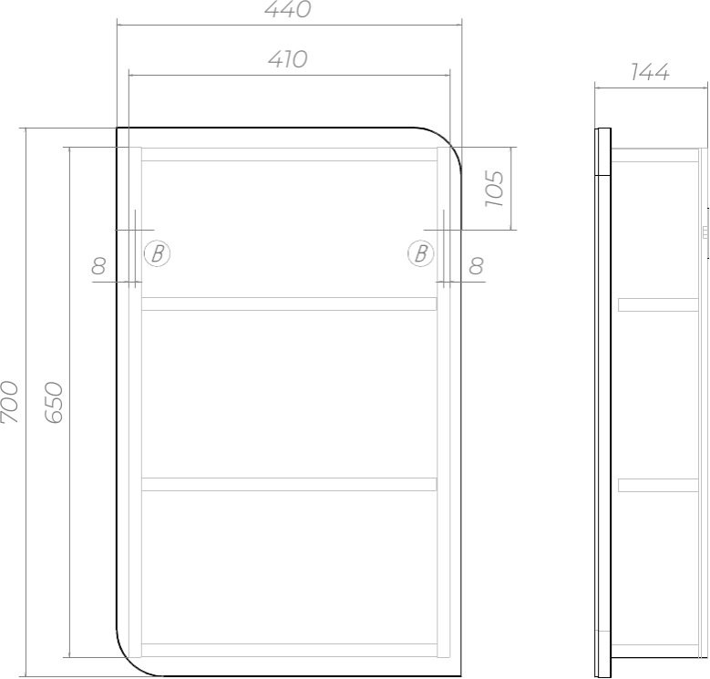 Мебель для ванной комнаты Vigo Callao 40 белая, раковина Нео