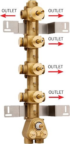Термостатический смеситель встраиваемый Bossini Outlets Z032208.030 С ВНУТРЕННЕЙ ЧАСТЬЮ, хром